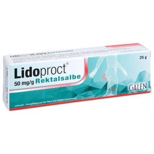 LIDOPROCT 50 mg/g Rektalsalbe Produktbild