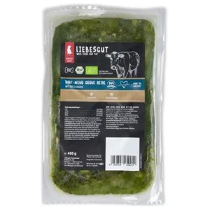 LIEBESGUT Hundefutter Barf-Menü Bio-Grüne-Heide mit Bio-Gemüse 14x400 g Produktbild
