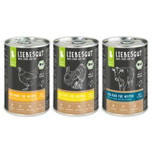 LIEBESGUT Hundefutter Friss-dich-satt Paket Junior 18 x 400 g Produktbild