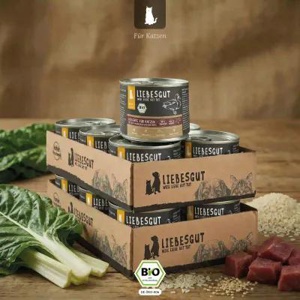 LIEBESGUT Katzenfutter Bio-Ente mit Bio-Mangold und Bio-Reis Produktbild