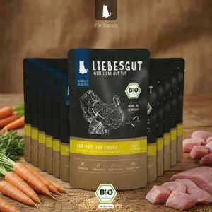 LIEBESGUT Katzenfutter Bio-Pute mit Bio-Karotte und Bio-Amaranth Produktbild
