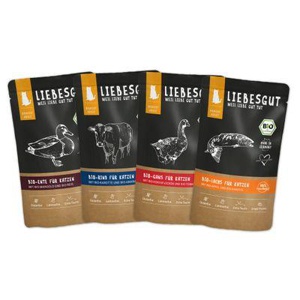 LIEBESGUT Katzenfutter Friss-dich-satt Paket Adult 48 x 100 g Produktbild