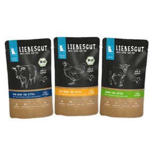 LIEBESGUT Katzenfutter Friss-dich-satt Paket Junior 36 x 100 g Produktbild