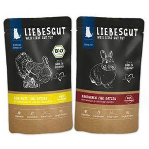 LIEBESGUT Katzenfutter Friss-dich-satt Paket Sensitiv 24 x 100 g Produktbild