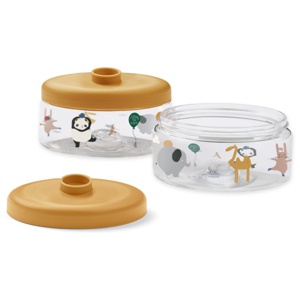 LIEWOOD Dominique Burk med lock 2-pack Around the world (Sandy) produkt bild