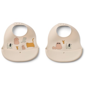 LIEWOOD Ember Haklapp Cats and Dogs/Sandy 2-pack produkt bild