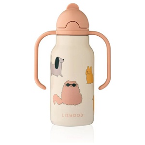 Liewood Kimmie Babyflaska 250ml Cats and Dogs (Sandy) produkt bild