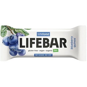 Lifebar Blåbær Quinoa Raw Økologisk   40 g produktbillede
