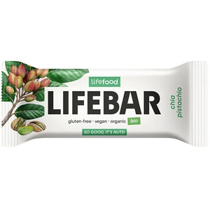 Lifebar Chia Pistacie Raw Økologisk   40 g produktbillede
