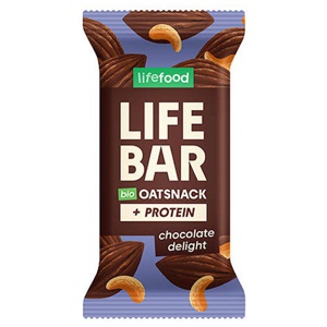 Lifebar Havre Snack Protein Chocolate Delight Økologisk   40 g produktbillede