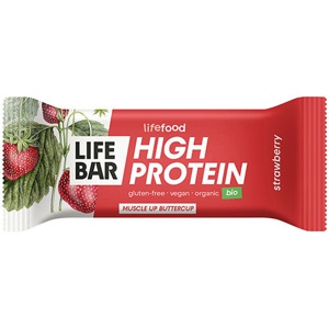 Lifebar Proteinbar M. Jordbær Økologisk   40 g produktbillede
