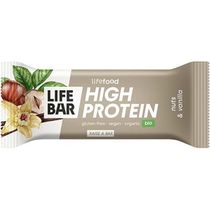 Lifebar Proteinbar M. Nødder Og Vanilje Økologisk   40 g produktbillede