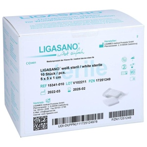 LIGASANO weiß Verband 1x5x5 cm steril Produktbild