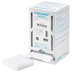 LIGASANO weiß Verband 2x10x10 cm steril Produktbild