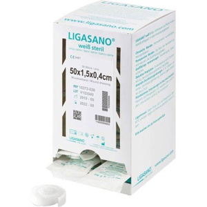 LIGASANO weiß Wundband mikro 0,4x1,5x50 cm steril Produktbild