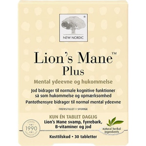 New Nordic Lions Mane Plus - 30 tabl. produktbillede