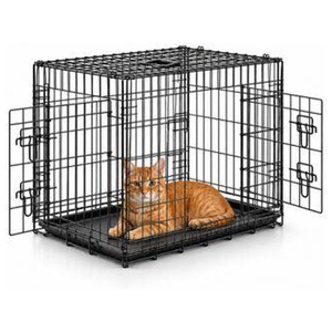 Lionto Katzentransportkäfig faltbar mit Hygiene-Bodenwanne Produktbild