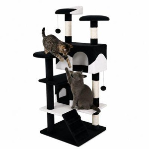 Lionto Kratzbaum, Höhe 130 cm schwarz/ weiß Produktbild