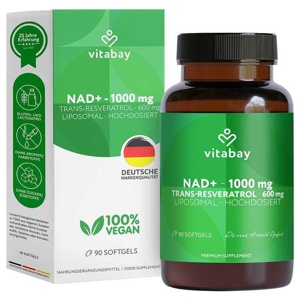LIPOSOMALES NAD+ 1000mg+trans-Reveratrol 600mg WKA Produktbild