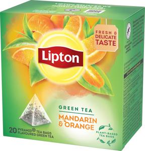 Lipton Green Tea Mandarin Orange 20 tepåsar produkt bild