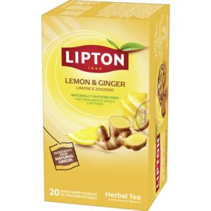 Lipton Örtte Lemon & Ginger Refresh 20 tepåsar produkt bild