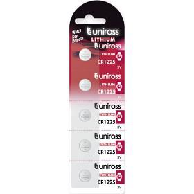 Uniross U5CR1225 Engångsbatteri CR1225 Litium 3 V 5 styck Silver produkt bild