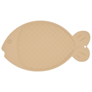 Little&Bigger Dinner Time Underlägg i Silikon Fisk Beige 44 x 25 cm produkt bild