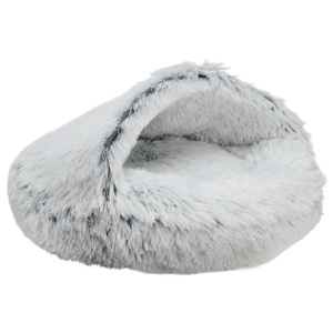 Little&Bigger Fluffy Cave Kattbädd Grå 50 cm produkt bild