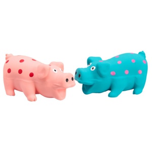 Little&Bigger Latex Grisar Hundleksaker 2-pack produkt bild