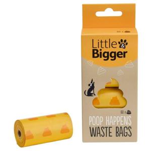 Little&Bigger Poop Happens Bajspåsar Orange 60-pack produkt bild