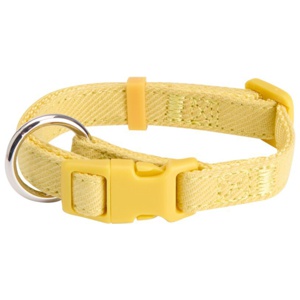 Little&Bigger Puppy Basics Taffi Halsband Gul (1,2 x 12-20cm) produkt bild