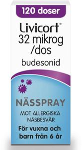 Livicort Nässpray 32 µg/dos 120 doser produkt bild