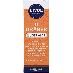 Livol D3 dråber 2 uger 4 år 10 ml produktbillede