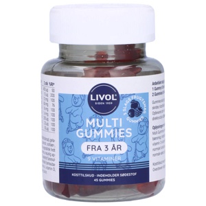 Livol Multi Gummies Frugtsmag 45 stk. Produktbild