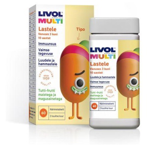 Livol Multi puuviljamaitselised närimistabletid lastele N60 toote pilt