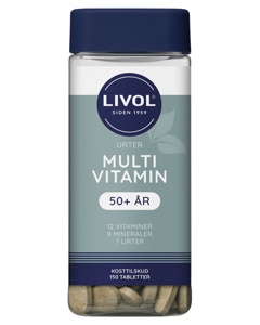 Livol Multivitamin M.urter 50+   150 tabletter produktbillede