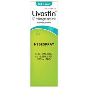 Livostin 50 mcg/dose nesespray 134 doser produktbilde