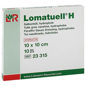Lomatuell H Salbentüll 10x10 cm steril Produktbild