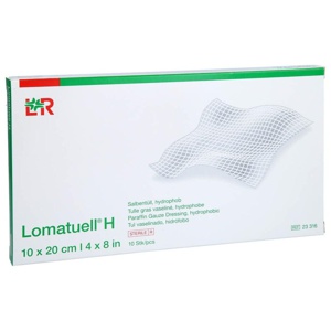 LOMATUELL H Salbentüll 10x20 cm steril Produktbild