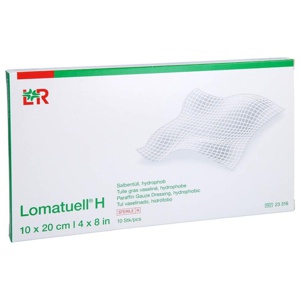 Lomatuell H Salbentüll 10x20 Cm Steril 10 St Verband Produktbild