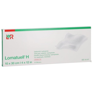 LOMATUELL H Salbentüll 10x30 cm steril Produktbild