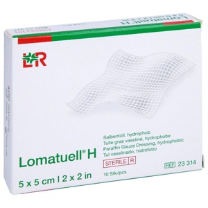 LOMATUELL H Salbentüll 5x5 cm steril Produktbild