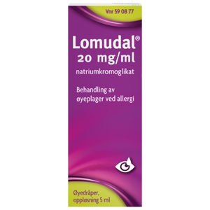 Lomudal 20 mg/ml øyedråper 5 ml produktbilde