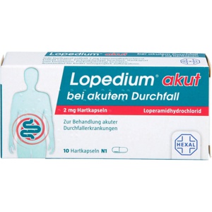 LOPEDIUM akut bei akutem Durchfall Hartkapseln Produktbild