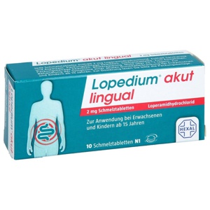 LOPEDIUM akut lingual 2 mg Schmelztabletten Produktbild