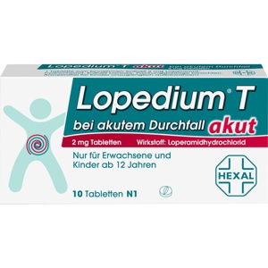 LOPEDIUM T akut bei akutem Durchfall Tabletten Produktbild
