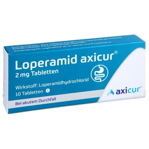 LOPERAMID axicur 2 mg Tabletten Produktbild