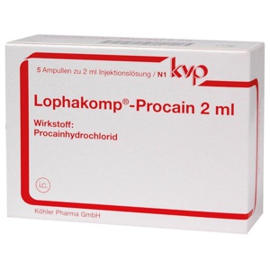 LOPHAKOMP Procain 2 ml Injektionslösung Produktbild
