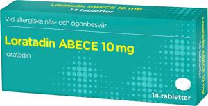 Loratadin ABECE Tablett 10 mg 14 st produkt bild