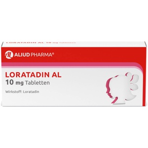 Loratadin AL 10 mg Tabletten bei Heuschnupfen Produktbild